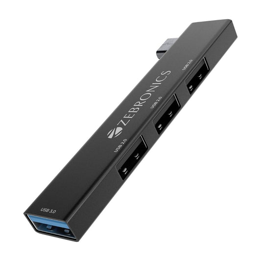 LX INDIA USB HUB ZEBRONICS 4 in 1 Type-C to USB Hub