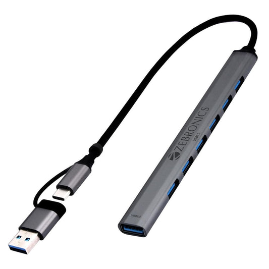 LX INDIA USB HUB ZEBRONICS 700HB Type C Multiport Adapter with 7 USB