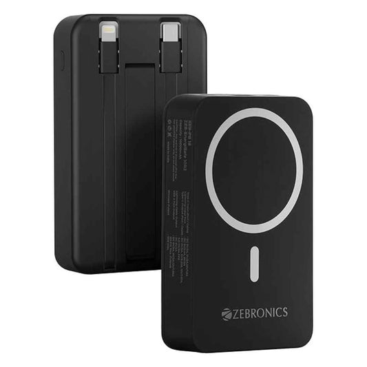 LX INDIA Power Bank Black ZEBRONICS EnergiSafe 10R2 Wireless Power Bank