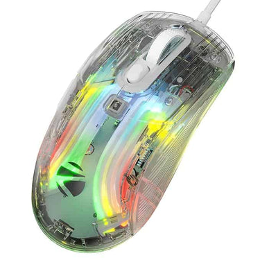 LXINDIA Zebronics Krystal Transparent Premimum Gaming Mouse