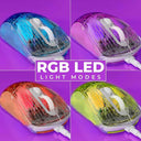 LXINDIA Zebronics Krystal Transparent Premimum Gaming Mouse