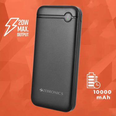 LXINDIA Power Bank ZEBRONICS Mb10000S11 Power Bank (Black)