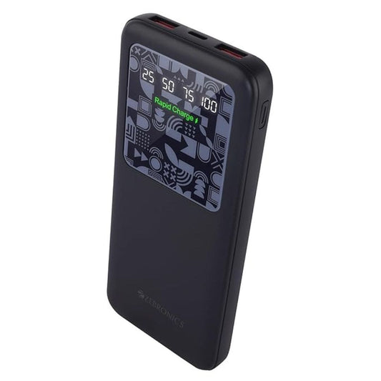 LX INDIA Power Bank ZEBRONICS MB10000S15 Power Bank (Black)