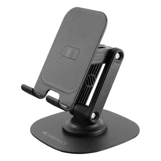 LX INDIA Mobile Holder ZEBRONICS MTS200, Foldable Mobile Holder (Black)
