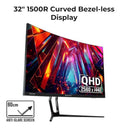 LXINDIA Monitor ZEBRONICS N32A 32"(80 cm) 1500R Curved Gaming Monitor