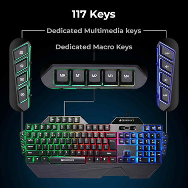 LXINDIA Keyboard and Mouse Combo Zebronics Optimus Gaming Keyboard and Mouse Combo