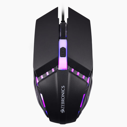 LX INDIA Mice ZEBRONICS PHERO Wired Gaming Mouse (Black)