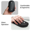 LXINDIA Mice ZEBRONICS Poise Rechargeable Wireless Mouse (Metallic Black)