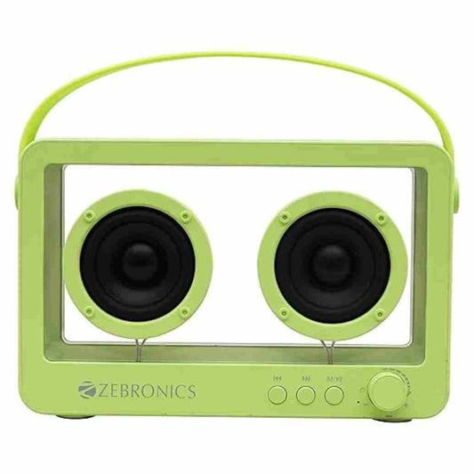 LX INDIA Speaker Green ZEBRONICS Sound Feast 75, Portable Bluetooth Speaker, 14 Watts