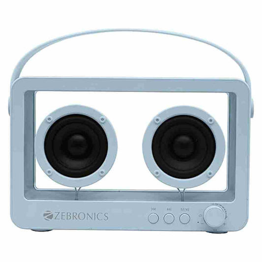 LX INDIA Speaker Sky Blue ZEBRONICS Sound Feast 75, Portable Bluetooth Speaker, 14 Watts