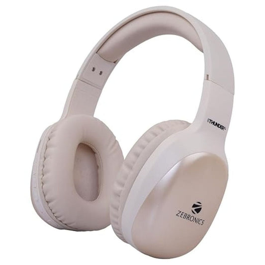 LX INDIA Headphone ZEBRONICS Thunder PRO Over Ear Wireless Headphone beige
