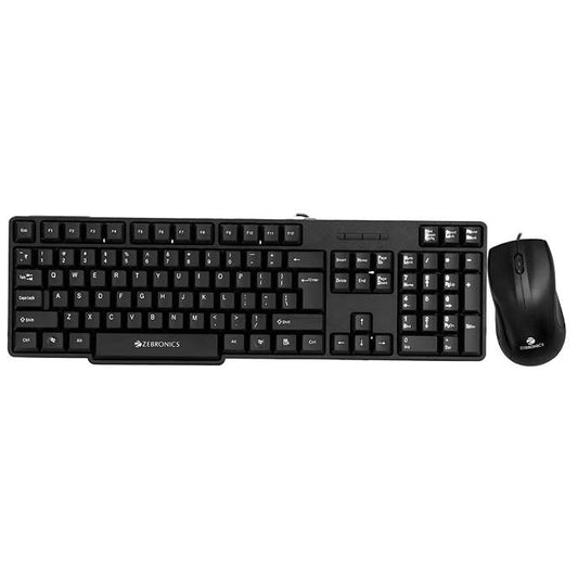 LX INDIA Keyboards Zebronics Wired Keyboard and Mouse Combo with 104 Keys and a USB Mouse with 1200 DPI -JUDWAA 750