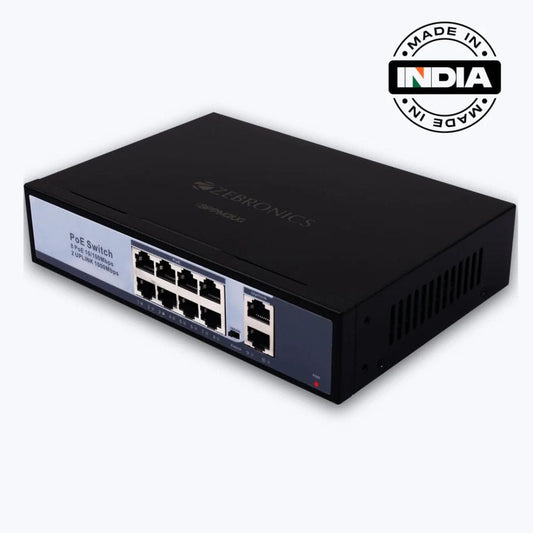 LX INDIA PoE Switches Zebronics Zeb 8PPM2UG