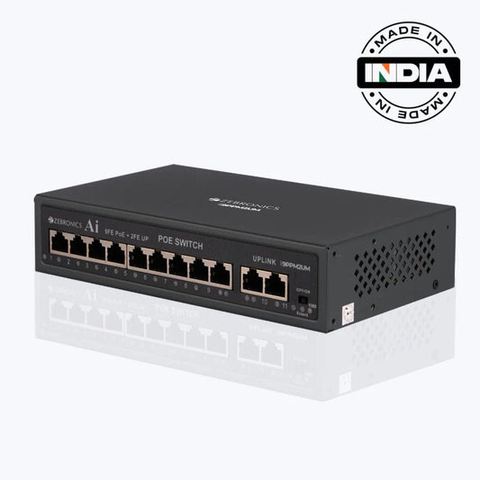 LX INDIA PoE Switches Zebronics ZEB-9PPM2UM POE Switch