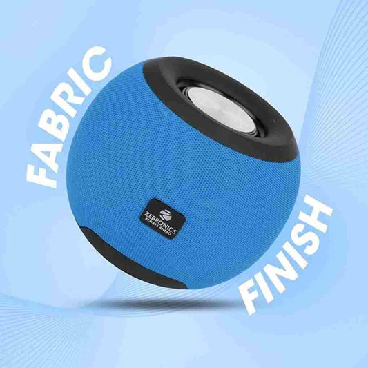 LX INDIA Speaker Zebronics Zeb-Bellow 40 Wireless Bluetooth v5.0 Fabric Finish 8W Portable Speaker (Blue)
