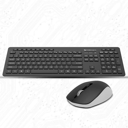 LX INDIA Keyboards Black ZEBRONICS Zeb Companion 500 2.4GHz Wireless Keyboard and Mouse Set