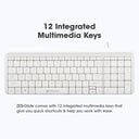 LXINDIA Keyboards Zebronics Zeb-Glide (White)