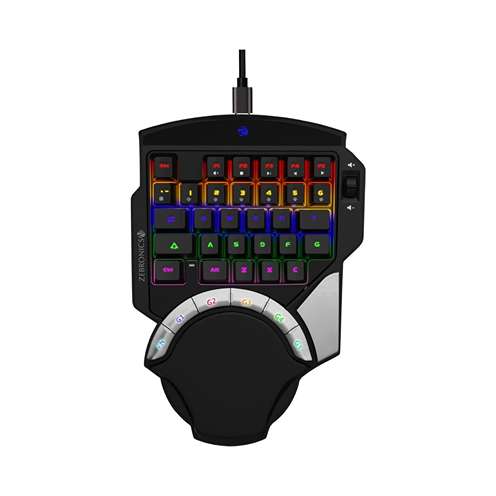 LX INDIA Keyboards Zebronics Zeb-Max Atom One-Handed RGB Gaming Mechanical Keyboard