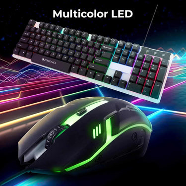 LXINDIA Keyboard and Mouse Combo Zebronics Zeb Trion Gaming Keyboard &amp; Mouse Gaming Combo