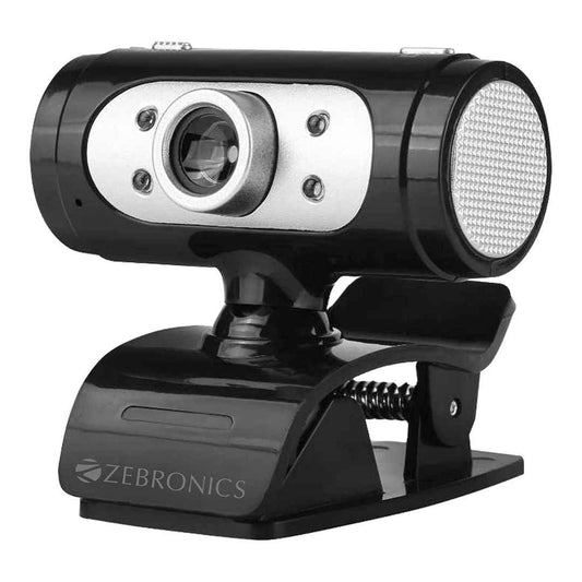LX INDIA Webcam Zebronics Zeb-Ultimate Pro (Full HD) 1080p/30fps Webcam with 5P Lens (Black)