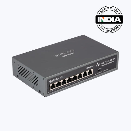 LX INDIA PoE Switches Zebronics ZEB6PPM2UM