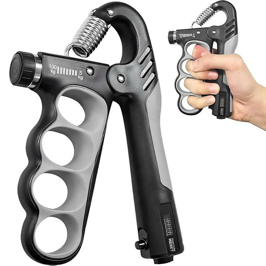 LX INDIA Health & Fitness Zenitrain Adjustable Hand Grip Strengthener with Counter (5-100 Kg)