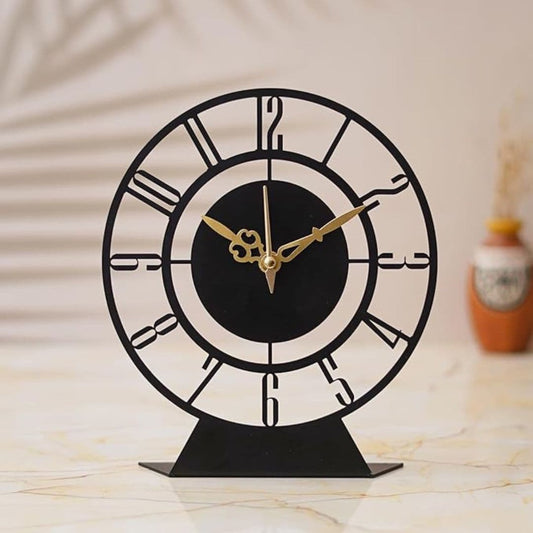 LX INDIA Antique Table clock ZENTIMO STORE Designer Metal Analog Table Clock