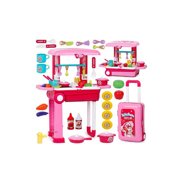 LXINDIA Toys Zest 4 Toyz Acrylonitrile Butadiene Styrene Kitchen Set(Pink-C)