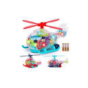 LXINDIA Zest 4 Toyz Musical Toy Transparent Gear Helicopter with Light and Sound  Battery Includes