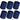 LX INDIA Sweat Bands Navy Blue ZOKNI® Sweat Wrist Bands for Men & Women (6-Piece Set)