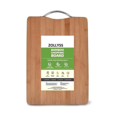 LXINDIA Choping Board Zollyss Large Natural Bamboo Wood Chopping Cutting Board