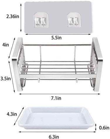 LXINDIA Sink organizer Zollyss Sponge Holder Kitchen Sink Organizer