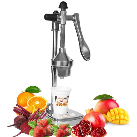 LX INDIA CItrus Juicer Zureni Hand Press Juicer Silver and Blue