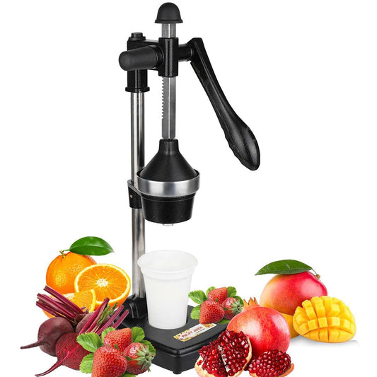 LX INDIA CItrus Juicer Zureni Hand Press Juicer Silver and Blue