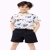 DANGAR Boys Printed Shirt &amp; Shorts Set with Bow | Kids Fish Print Casual Wear Set | Half Sleeve Shirt with Shorts for Boys