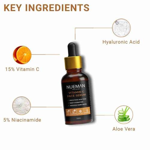 Nueman 15% Vitamin C Face Serum for Men, 30 ml