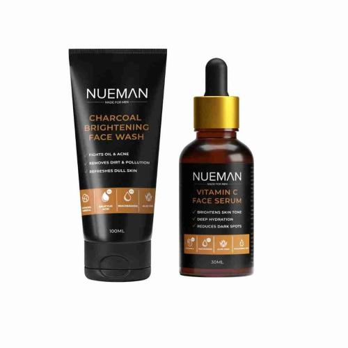 Nueman Face Wash + Serum Combo for Men