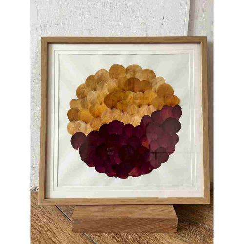 Pressed Rose Petal Botanical Floral Collage Wall Art | Decorative Home Decor Gift