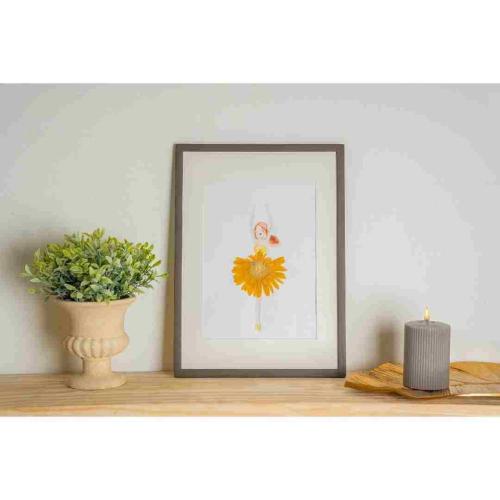 Pressed Floral Girl Wall Art | Living Room Home Decor | Decorative Gift for Loved Ones
