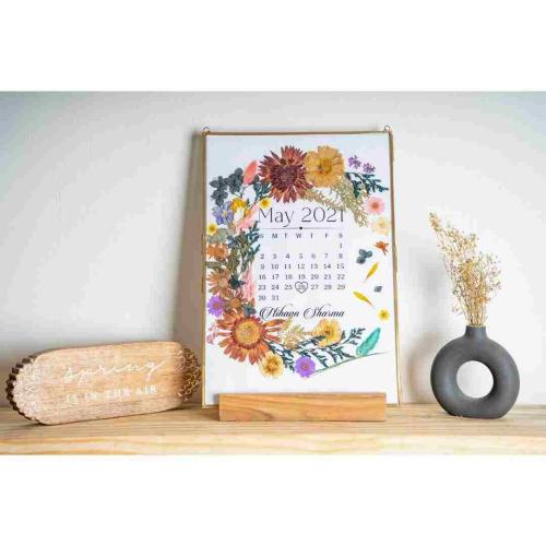 Vintage Metal Frame with Custom Calendar | Anniversary Gift for Loved Ones