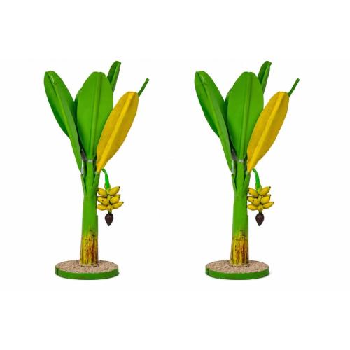 Metal Banana Tree Set of 2, 12 Inches for Pooja and Festive Decoration