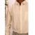 Men's Full Sleeve Spread Collar V-Neck Cotton Shirt