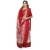 Off White &amp; Red Dhaniakhali Handloom Cotton Saree | Traditional Red Paad Pure Cotton Saree