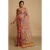 Wine Pure Resham Muslin Jamdani Saree with Gujarati Stitch | Handcrafted Phulia Floral Saree | The Crazylooms