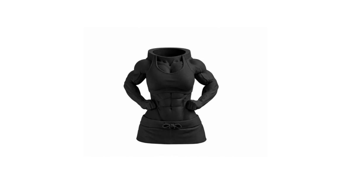 Female Body Pen Holder – PLA Desk Organizer & Gym Decor - Black | LX INDIA