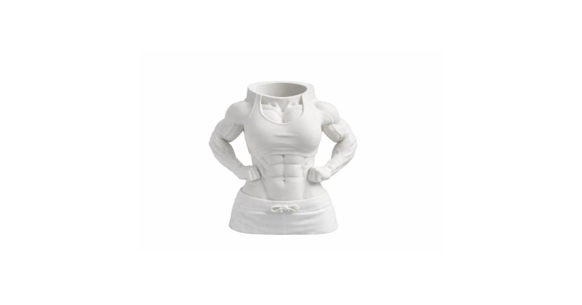 Female Body Pen Holder – PLA Desk Organizer & Gym Decor - white | LX INDIA