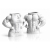 Funny Bodybuilder Pen Holder Set (Male &amp; Female) &ndash; Creative Muscle Torso Desk Organizer, Novelty Pencil Holder for Office Desk, Gym Lover Gift (white)