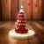 SS Enterprise Organic Soy Wax Christmas Tree Piller Candle for Decor | Christmas Tree Shaped Scented Aromatic Fragrance Candles | Smoke-Free Candle | Xmas Decoration Accessories Red,
