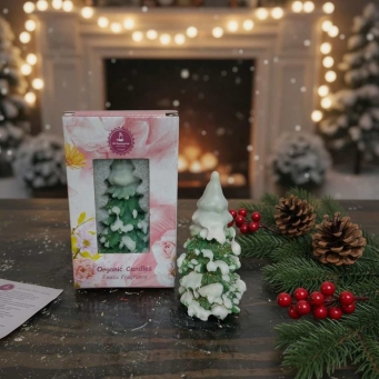 SS Enterprise organic soy wax Christmas tree shaped candle