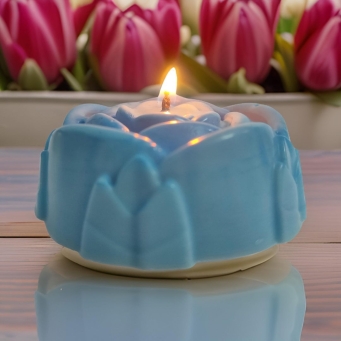 Multicolor scented rose-shaped candle